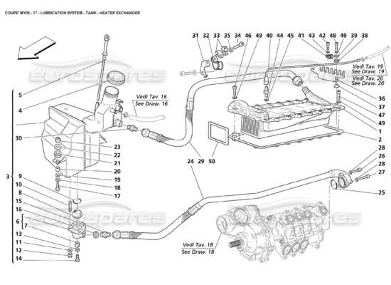 a part diagram from the Maserati 4200 Coupe (2003) parts catalogue