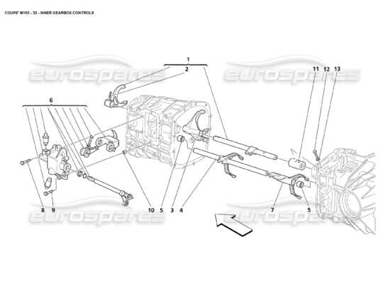 a part diagram from the Maserati 4200 parts catalogue