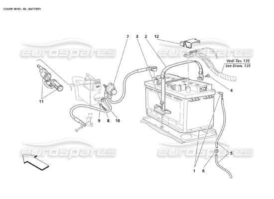 a part diagram from the Maserati 4200 parts catalogue