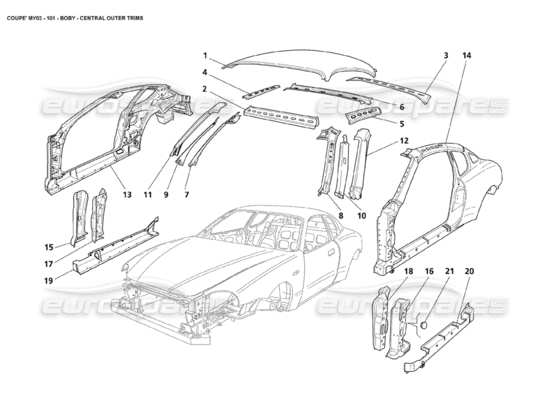 a part diagram from the Maserati 4200 Coupe (2003) parts catalogue