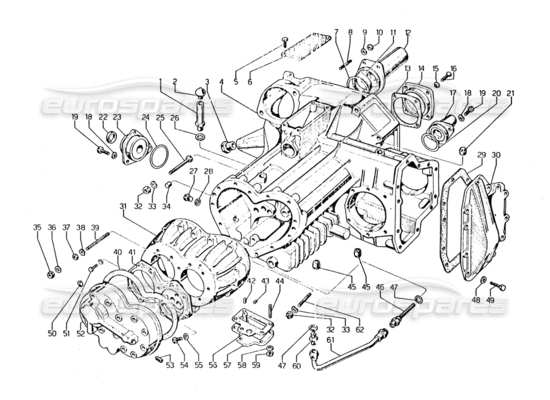 a part diagram from the Lamborghini Urraco P250 / P250S parts catalogue