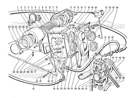 a part diagram from the Lamborghini Urraco parts catalogue