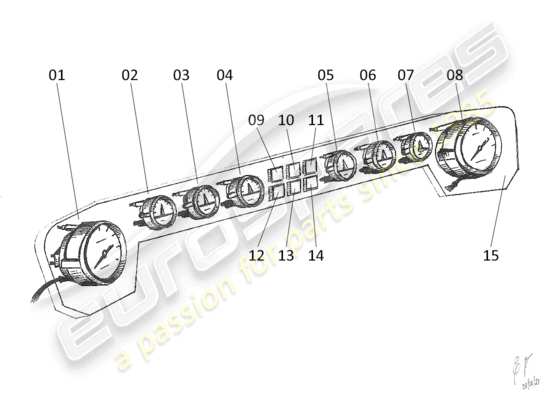 a part diagram from the Lamborghini Urraco P250 / P250S parts catalogue