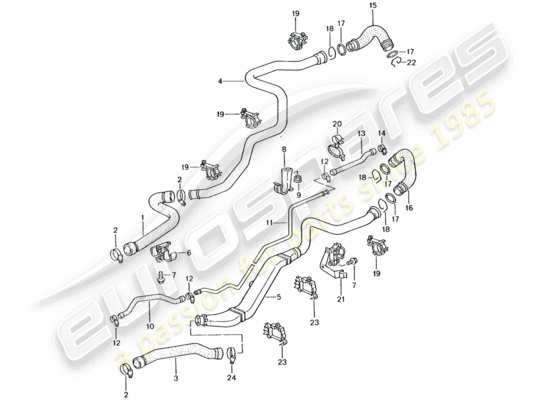 a part diagram from the Porsche 996 T/GT2 parts catalogue