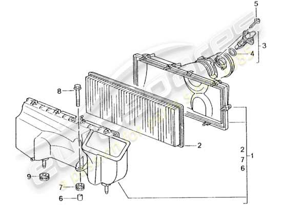 a part diagram from the Porsche 996 T/GT2 parts catalogue