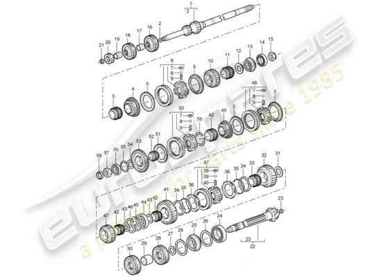 a part diagram from the Porsche 996 T/GT2 parts catalogue