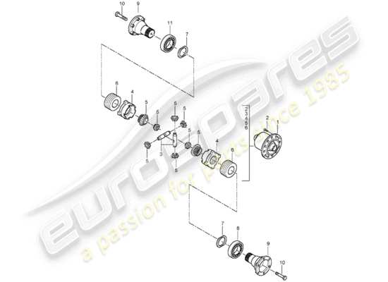 a part diagram from the Porsche 996 T/GT2 (2001) parts catalogue