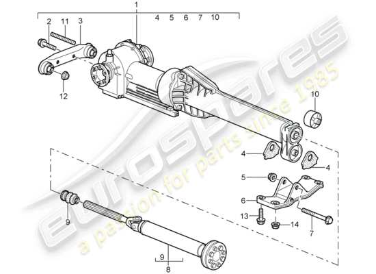 a part diagram from the Porsche 996 T/GT2 parts catalogue