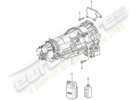 a part diagram from the Porsche 996 T/GT2 parts catalogue