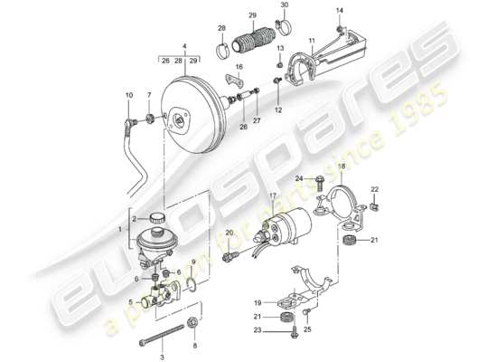 a part diagram from the Porsche 996 T/GT2 (2001) parts catalogue