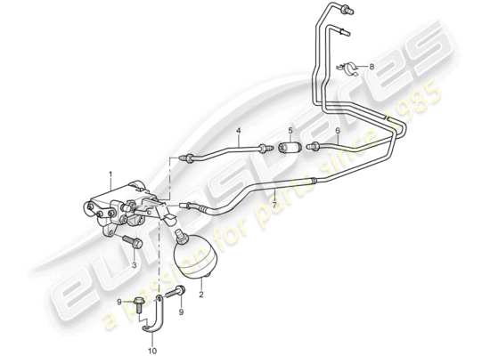 a part diagram from the Porsche 996 T/GT2 parts catalogue