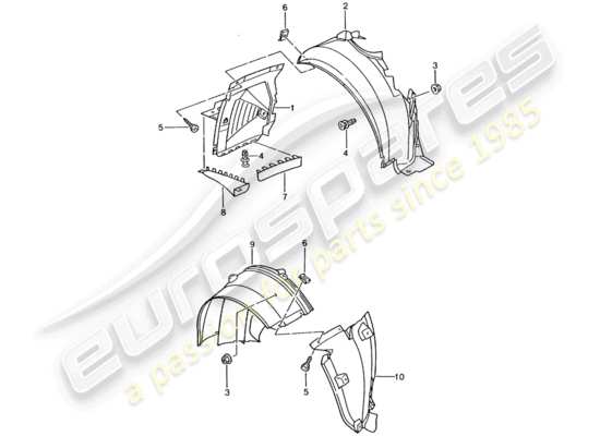 a part diagram from the Porsche 996 T/GT2 parts catalogue