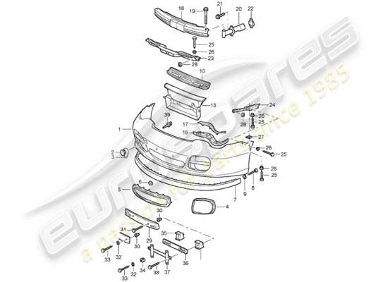 a part diagram from the Porsche 996 T/GT2 parts catalogue