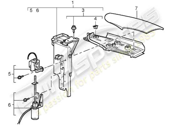 a part diagram from the Porsche 996 T/GT2 parts catalogue