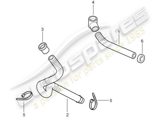 a part diagram from the Porsche 996 T/GT2 parts catalogue