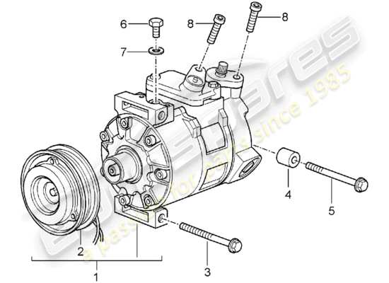 a part diagram from the Porsche 996 T/GT2 parts catalogue