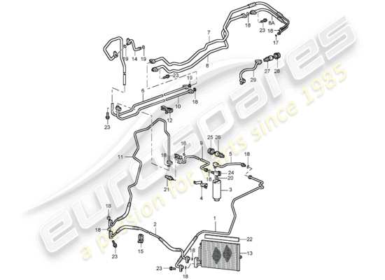 a part diagram from the Porsche 996 T/GT2 (2001) parts catalogue