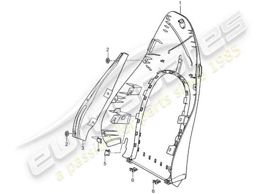 a part diagram from the Porsche 996 T/GT2 parts catalogue