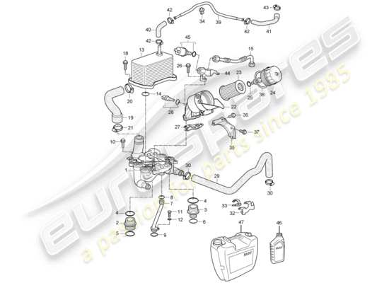 a part diagram from the Porsche 996 T/GT2 parts catalogue