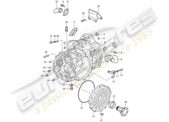 a part diagram from the Porsche 996 T/GT2 parts catalogue