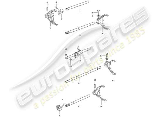 a part diagram from the Porsche 996 T/GT2 parts catalogue