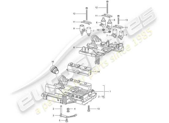 a part diagram from the Porsche 996 T/GT2 parts catalogue