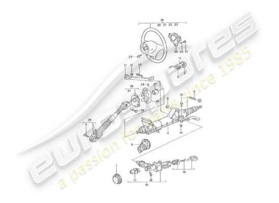 a part diagram from the Porsche 996 T/GT2 parts catalogue