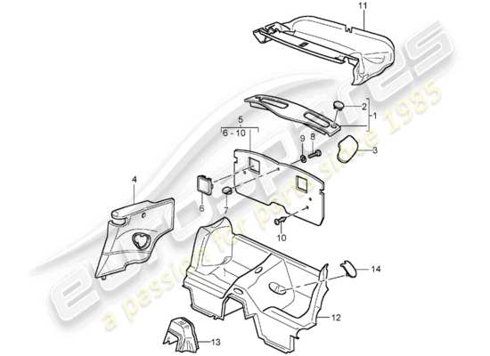 a part diagram from the Porsche 996 T/GT2 parts catalogue