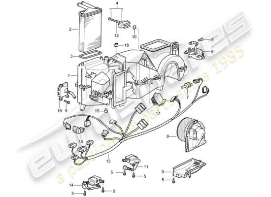 a part diagram from the Porsche 996 T/GT2 parts catalogue