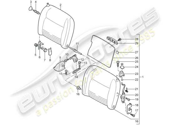 a part diagram from the Porsche 996 T/GT2 (2002) parts catalogue