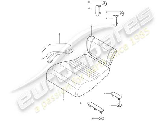 a part diagram from the Porsche 996 T/GT2 parts catalogue