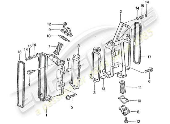 a part diagram from the Porsche 996 T/GT2 parts catalogue