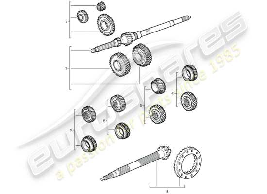 a part diagram from the Porsche 996 T/GT2 parts catalogue