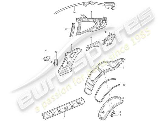 a part diagram from the Porsche 996 T/GT2 parts catalogue