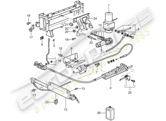 a part diagram from the Porsche 996 T/GT2 parts catalogue