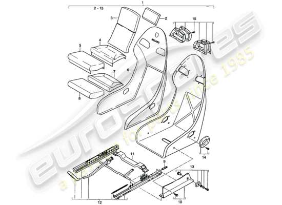 a part diagram from the Porsche 996 T/GT2 parts catalogue