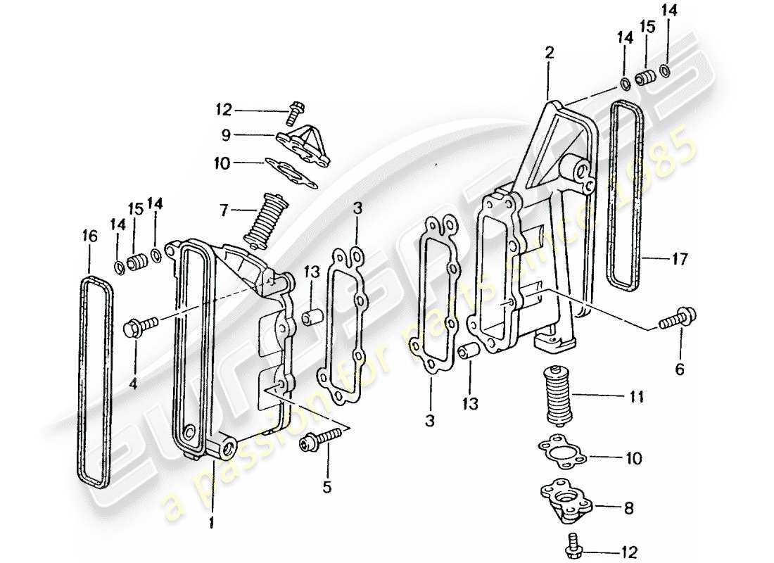 Porsche 996 T/GT2 (2004) CHAIN CASE - TENSIONER - CHAIN Part Diagram