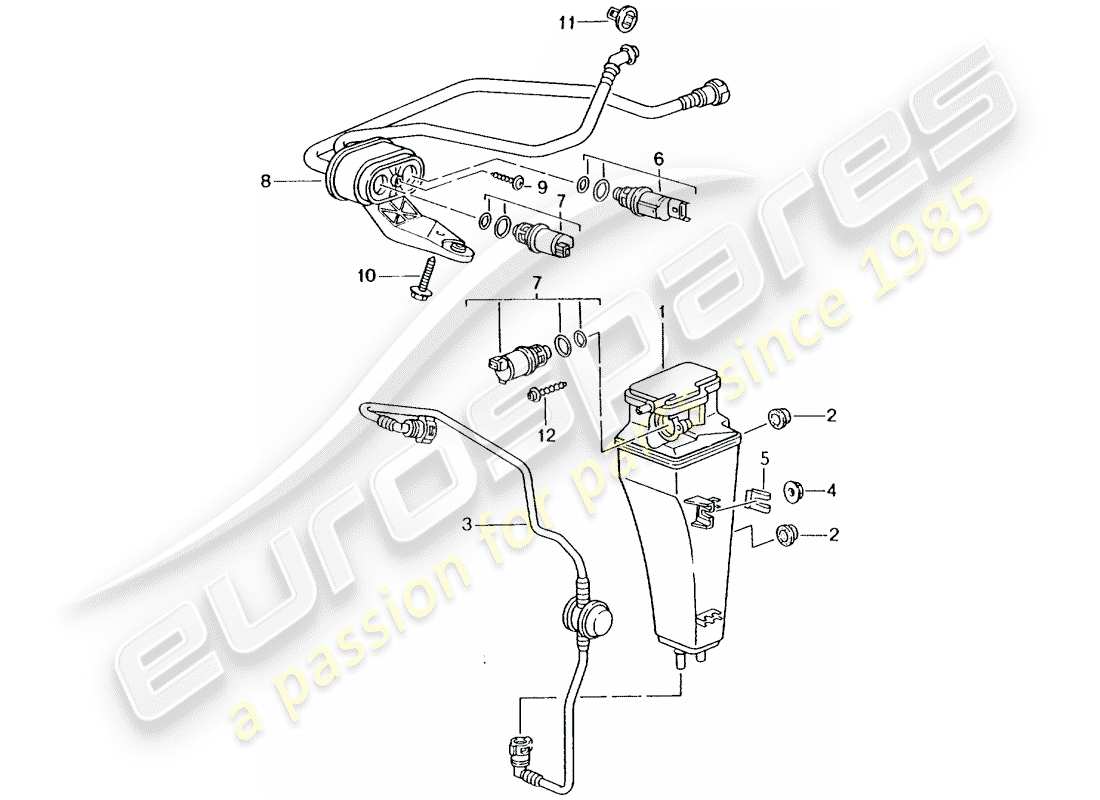 Porsche 996 T/GT2 (2004) EVAPORATIVE EMISSION CANISTER Part Diagram