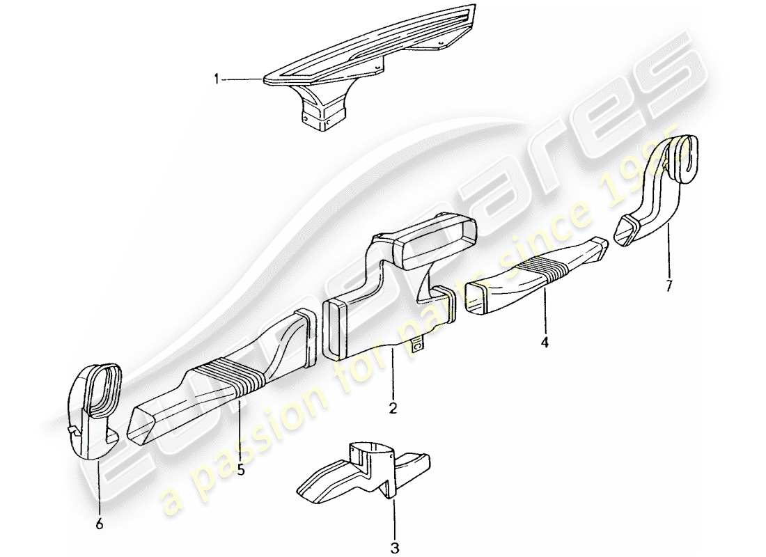 Porsche 996 T/GT2 (2004) HEATER - AIR DISTRIBUTOR Part Diagram