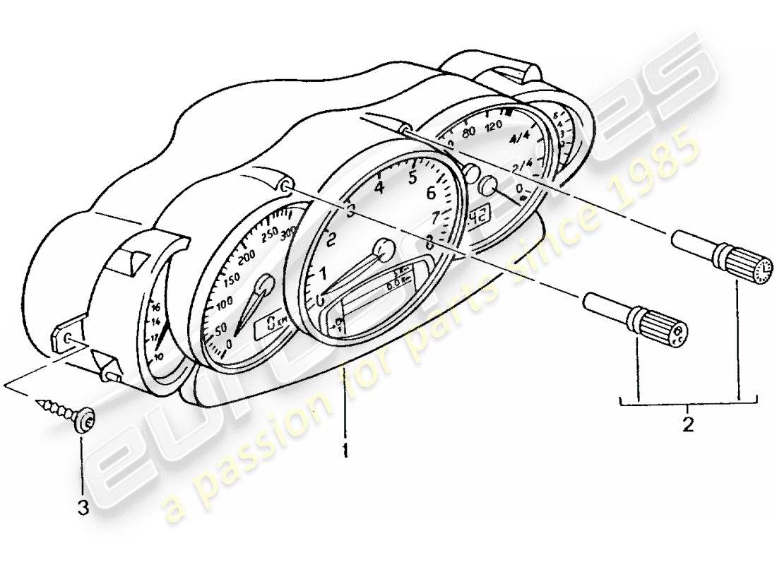 Porsche 996 T/GT2 (2004) INSTRUMENTS - COMPLETE - SEE MEMO TI: - GR.9 , NR.10/01 Part Diagram