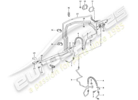 a part diagram from the Porsche 996 T/GT2 parts catalogue