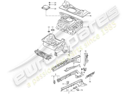 a part diagram from the Porsche 996 T/GT2 parts catalogue