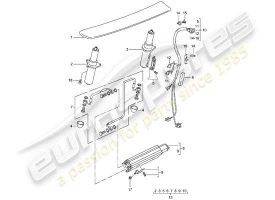 a part diagram from the Porsche 996 T/GT2 parts catalogue