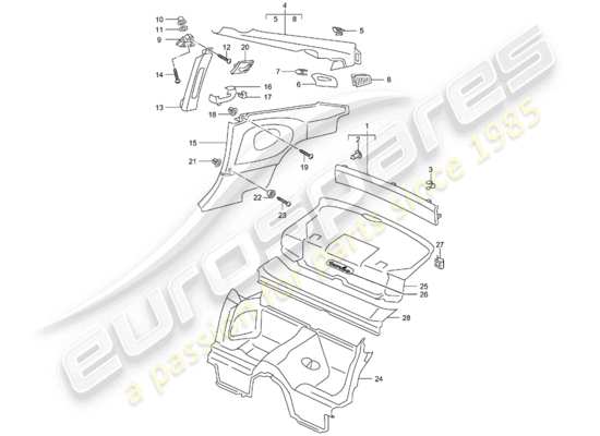 a part diagram from the Porsche 996 T/GT2 parts catalogue