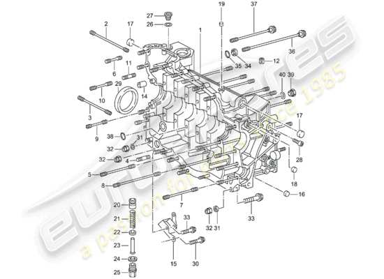 a part diagram from the Porsche 996 T/GT2 parts catalogue