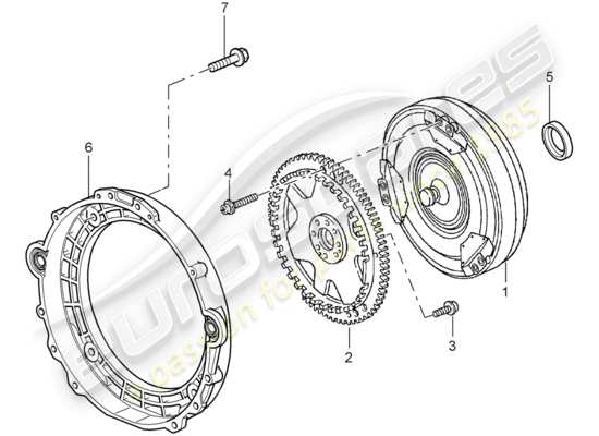 a part diagram from the Porsche 996 T/GT2 (2005) parts catalogue