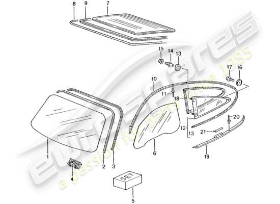 a part diagram from the Porsche 996 T/GT2 parts catalogue