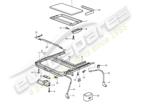 a part diagram from the Porsche 996 T/GT2 parts catalogue