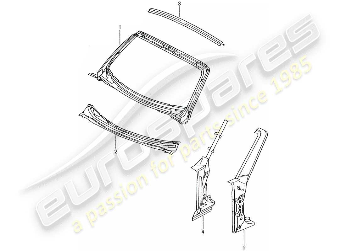 Porsche Boxster 986 (1997) COWL Part Diagram