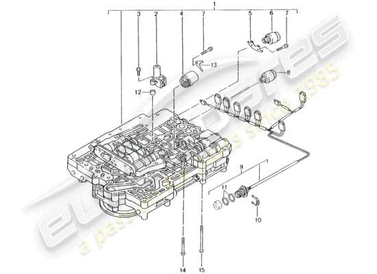 a part diagram from the Porsche Boxster 986 (1997) parts catalogue